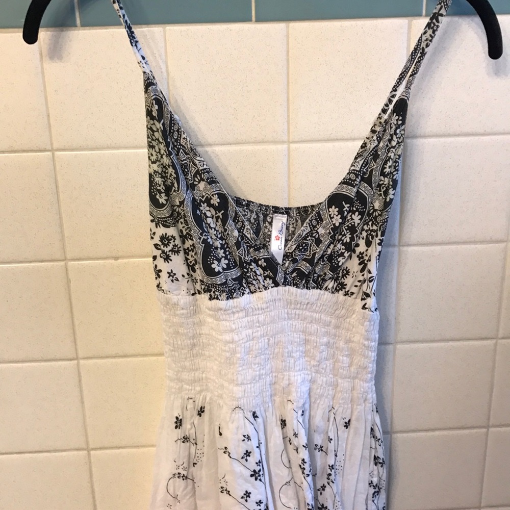 Black and white floral dress